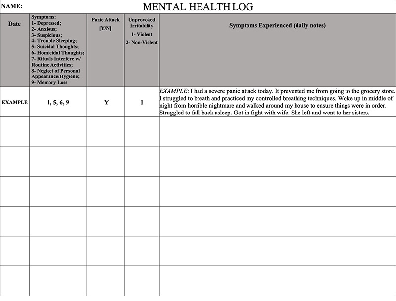 mental health log